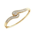 thumbnail image 1 of 1.98 CT. T.W. Diamond Swirl Bangle Bracelet in 14K Gold, 1 of 3