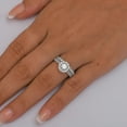 thumbnail image 5 of 1.30 CT. T.W. Round Cut Halo Diamond Ring & Band Set in 14K Gold, 5 of 5