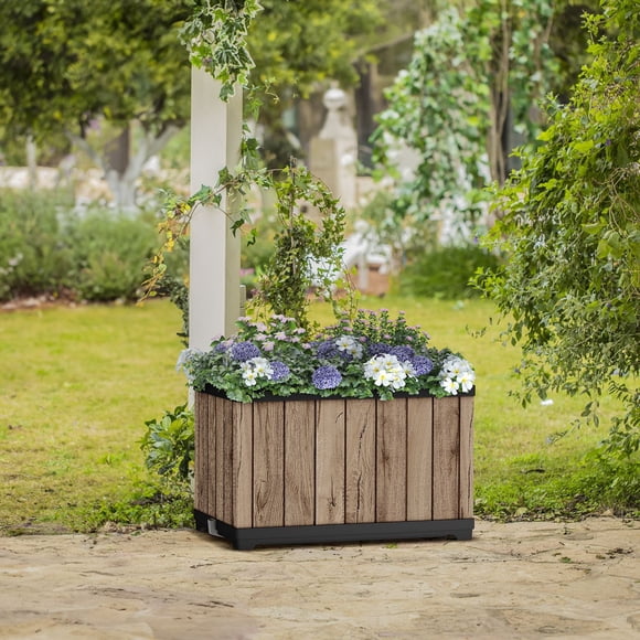 Keter Signature Collection 30" Resin Rectangle Planter
