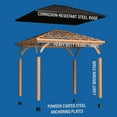 thumbnail image 11 of Backyard Discovery 14' x 10' Cordova Light Brown Cedar Gazebo with PowerPort, 11 of 13
