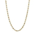 thumbnail image 1 of Tricolor Solid Diamond Cut Valentino Necklace in 14K Gold, 1 of 7
