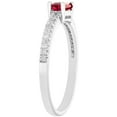 thumbnail image 3 of Baguette Cut Gemstone and 0.10 CT. T.W. Diamond Ring in 14K Gold, 3 of 5