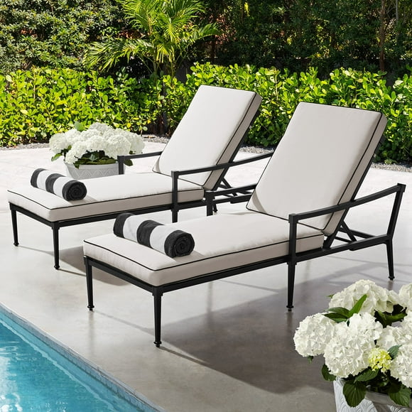 Member's Mark Sheffield Chaise Lounger with Sunbrella Fabric, Set of 2
