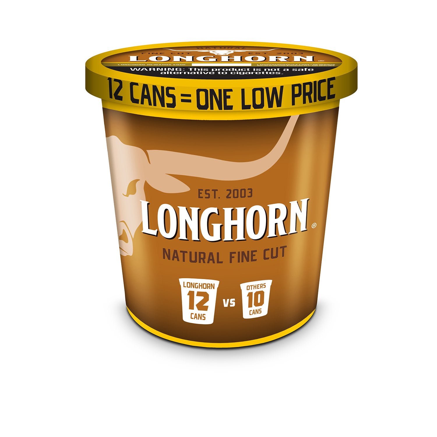 LONGHORN FINE CUT NATURAL - TUB 14.4OZ