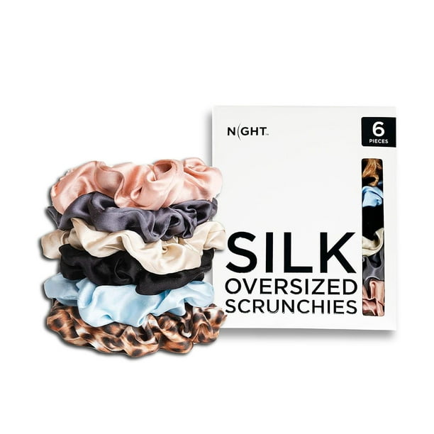 NIGHT Anti-Crease Silk Oversized Scrunchies, 6 ct. - Samsclub.com
