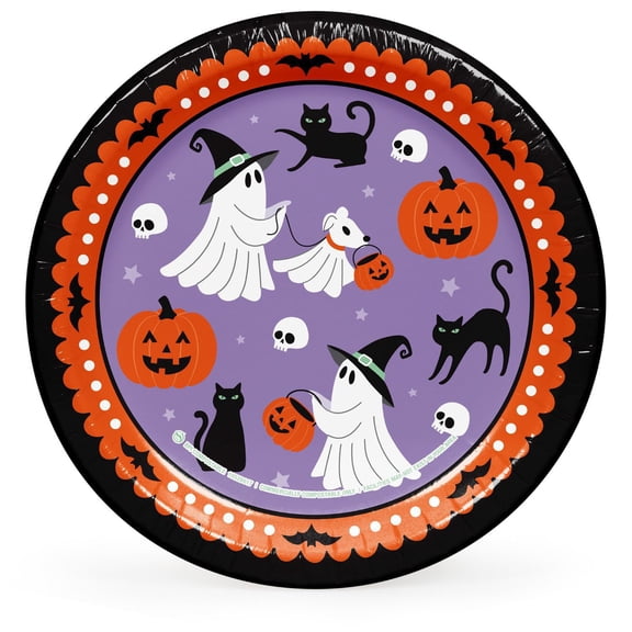 Member's Mark Halloween Paper Plates, Ghostly Goodies, 10", 85 ct.