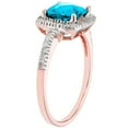 thumbnail image 2 of Cushion Cut Gemstone & 0.18 CT.T.W. Halo Diamond Ring in 14K Gold, 2 of 2
