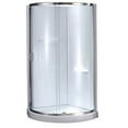 thumbnail image 1 of Breeze 34” x 34” x 77” Corner Shower Kit with Clear Glass, Walls, Base and Hardware, 1 of 11