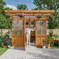 thumbnail image 3 of Backyard Discovery 9' x 6' Modern Cedar Greenhouse, 3 of 16