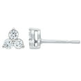 thumbnail image 3 of 0.30 CT. T.W. Round Cut Three Stone Diamond Stud Earrings in 14K Gold, 3 of 5