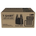 thumbnail image 1 of Black T-Shirt Carryout Bags, 11.5" x 6.5" x 22" 1000 ct., 1 of 5