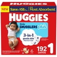 thumbnail image 3 of Huggies Little Snugglers Plus Baby Diapers, Size 1-2, 3 of 12