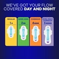 thumbnail image 2 of Always Ultra Thin Extra Heavy Overnight Pads with Wings, Size 5, 72 ct., 2 of 9