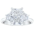 thumbnail image 1 of Lab Created Diamond Radiant Engagement Ring in 18K White Gold, 1 of 5