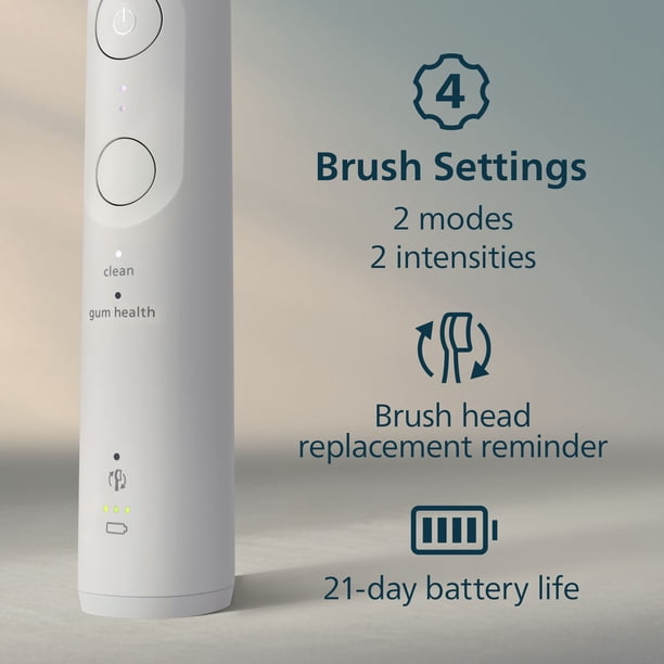 Philips Sonicare Total Clean Rechargeable Toothbrush, White