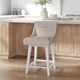 thumbnail image 1 of HH2 Home Upholstered Tapered Back Wood Adjustable Height Swivel Bar Stool, 1 of 19
