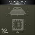 thumbnail image 8 of Classy Caps 5" x 5" Stained Glass Wellington Solar Post Cap, 8 of 9
