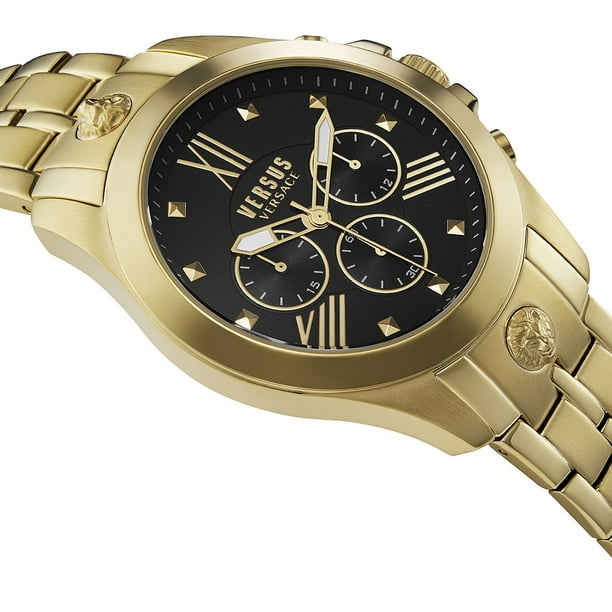Versus Versace Chronograph Lion Gold-Tone Bracelet Watch, 44mm