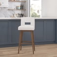 thumbnail image 7 of HH2 Home Upholstered Key Back Wood Adjustable Height Swivel Bar Stool, 7 of 19