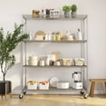 thumbnail image 13 of Seville Classics MEGA RACK 4-Tier NSF Steel Wire Shelving, 60" x 24" x 76" H, 13 of 17
