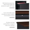 thumbnail image 7 of Hirsh Double Pedestal Office Desk With Center Drawer, Black/Walnut, 7 of 15