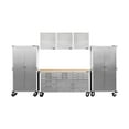 thumbnail image 1 of Seville Classics UltraHD 6-Piece Steel Garage Cabinet Storage Set With Rolling Workbench, 12' Wide, 1 of 17