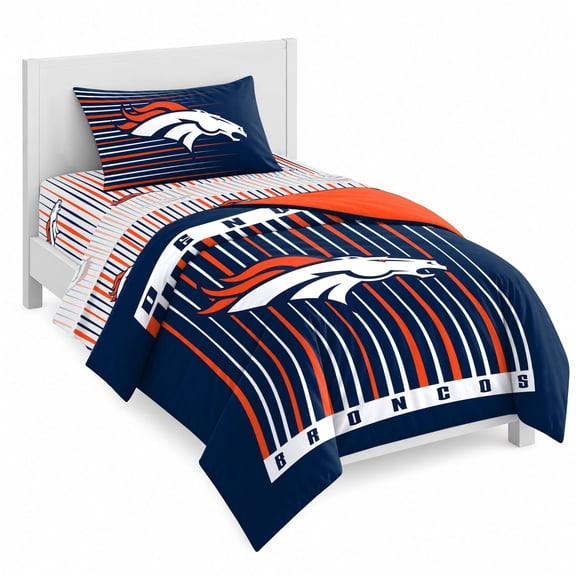 Logo Brands Denver Broncos Bed-In-A-Bag Set