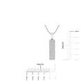 thumbnail image 3 of 0.25 CT. T.W. Diamond Bar Pendant in Sterling Silver, 3 of 4