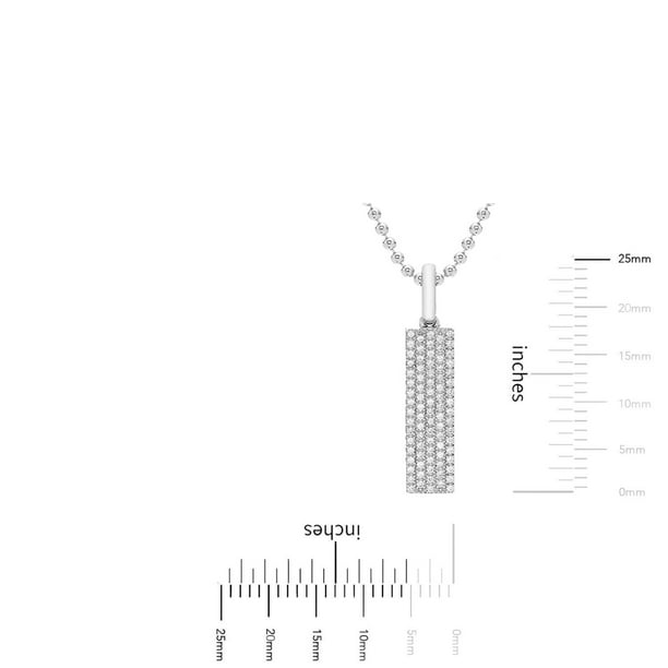 0.25 CT. T.W. Diamond Bar Pendant in Sterling Silver