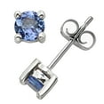 thumbnail image 1 of Round Cut Gemstone Stud Earrings in 14K Gold, 1 of 5