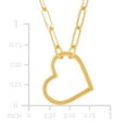 thumbnail image 8 of Open Heart Paperclip Chain Pendant Necklace in 14K Gold, 8 of 10