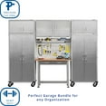 thumbnail image 3 of Seville Classics UltraHD 7-Piece Steel Garage Cabinet Storage Set With Pegboard Workbench, 10' Wide, 3 of 13