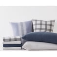thumbnail image 4 of London Fog Blue Stripe Flannel Comforter Set, Assorted Sizes, 4 of 7