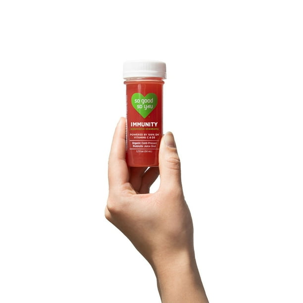 So Good So You Immunity Probiotic Watermelon Strawberry Juice