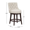 thumbnail image 4 of HH2 Home Halbrooke Wood Swivel Bar Stool or Counter Stool, 4 of 12