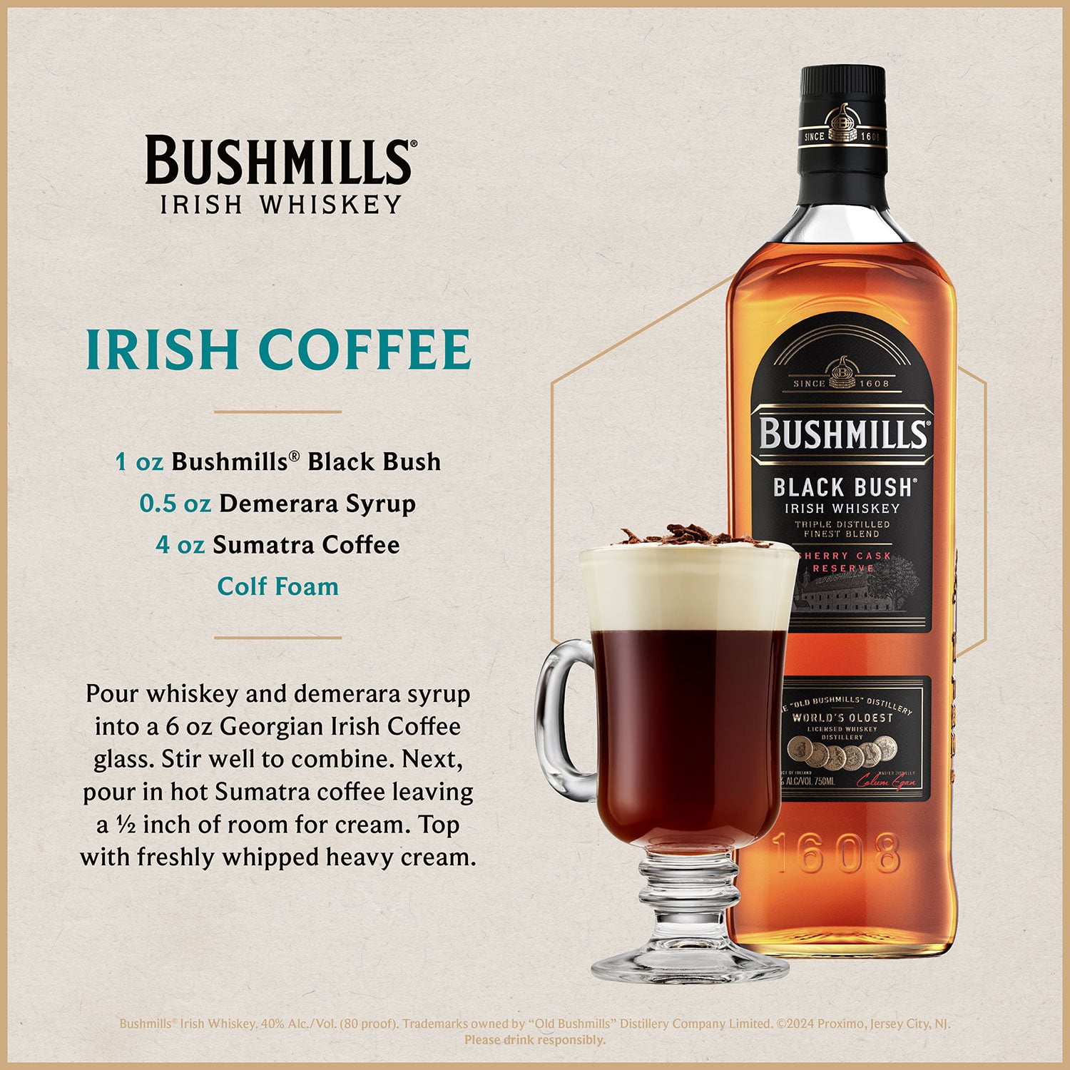 Bushmills Black Bush Irish Whiskey, 750 ml - Samsclub.com