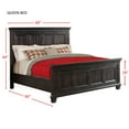 thumbnail image 4 of Society Den Steele Panel Bed in Dark Brown, Assorted Sizes, 4 of 4
