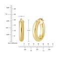 thumbnail image 4 of Wedding Band Hoop Earrings in 14K Gold, 4 of 7