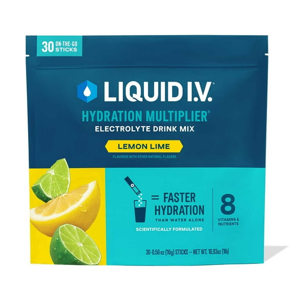 Liquid I.V. Hydration Multiplier Electrolyte Powder, Lemon Lime, 30 pk.