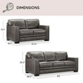 thumbnail image 4 of Emery Top-Grain Leather Sofa and Loveseat, Assorted Colors, 4 of 8