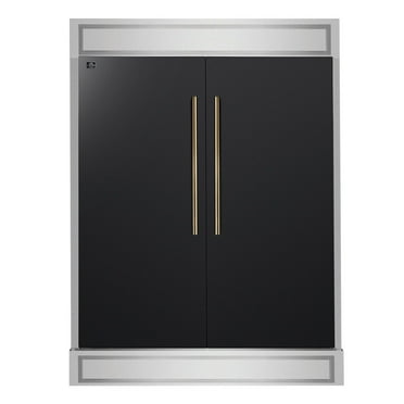 FORNO Maderno 27.2 cu. ft. Convertible Refrigerator with Antique Brass Handles