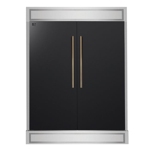 FORNO Maderno 27.2 cu. ft. Convertible Refrigerator with Antique Brass Handles