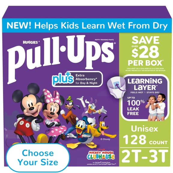 Pull-Ups Unisex Plus Training Pants, Sizes 2T-6T