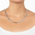 thumbnail image 3 of Italian Sterling Silver Herringbone Chain Necklace, 3 of 7