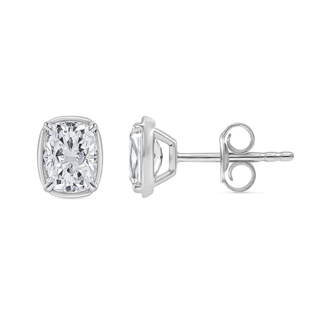 Lab Created Fancy Cut Diamond Stud Earrings in 14K Gold