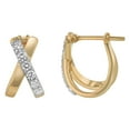 thumbnail image 4 of 0.47 CT. T.W. Round Cut Criss Cross Diamond Hoop Earrings in 14K Gold, 4 of 8