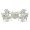 thumbnail image 7 of POLYWOOD Gulf Shores Deep Seating Fire Chat Set with Sunbrella Fabric, 5pc, 7 of 7