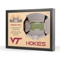 thumbnail image 1 of YouTheFan Virginia Tech Hokies 25-Layer Football Stadium View 3D Wall Art, 1 of 5
