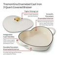thumbnail image 6 of Tramontina 3-Quart Heart Shape Enameled Cast Iron Dutch Oven (Shallow, Oven Safe), 6 of 11