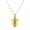 thumbnail image 5 of Diamond Cut Flower Pendant Necklace in 14K Gold, 5 of 6